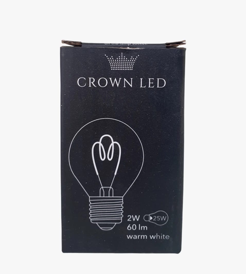 CROWN LED لمبة توفير الطاقة ال اي دي 2 واط بتصميم حديث ولمسة ملكية لإضاءة مريحة في المنازل والمكاتب