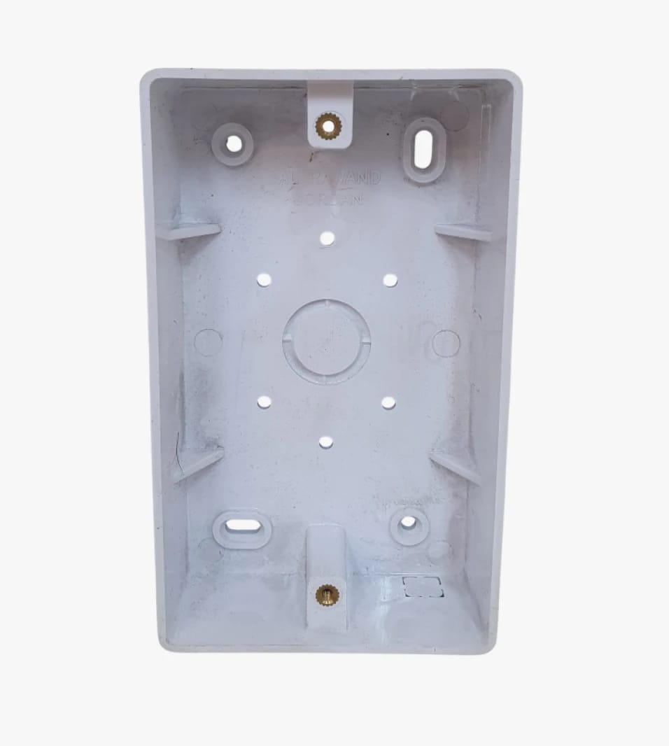 White Plastic Electric Wall Mount Box for Indoor and Outdoor Use in All Types of Buildings