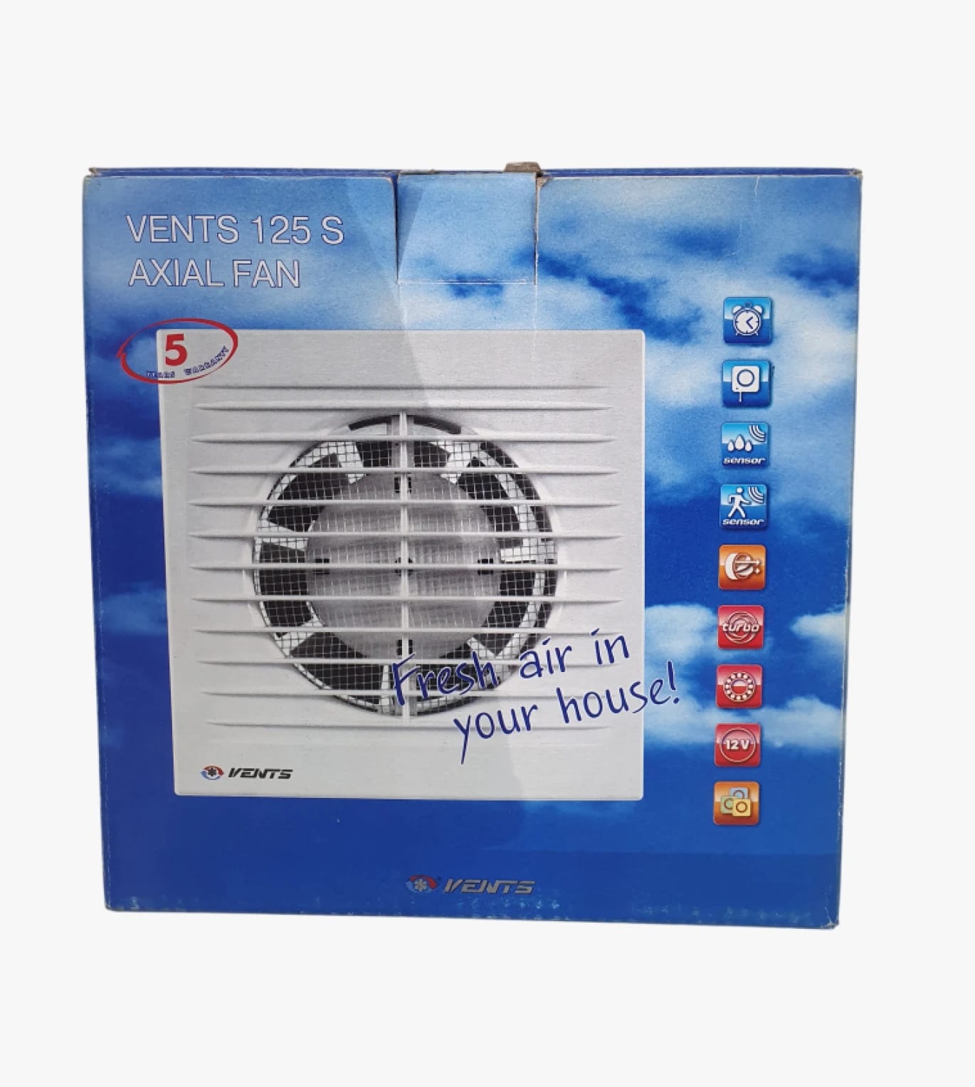 مروحة محورية Vents 125 S بتصميم عصري للتهوية المثالية في المنازل والحمامات والمطابخ