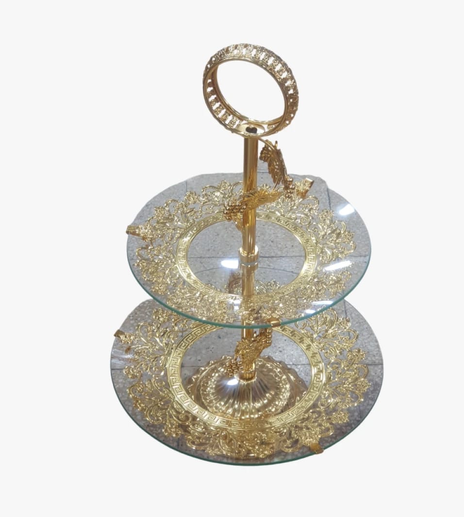 Luxury Gold Glass Display Tray by Our Leading Brand, Perfect for Tea Parties and Elegant Desserts