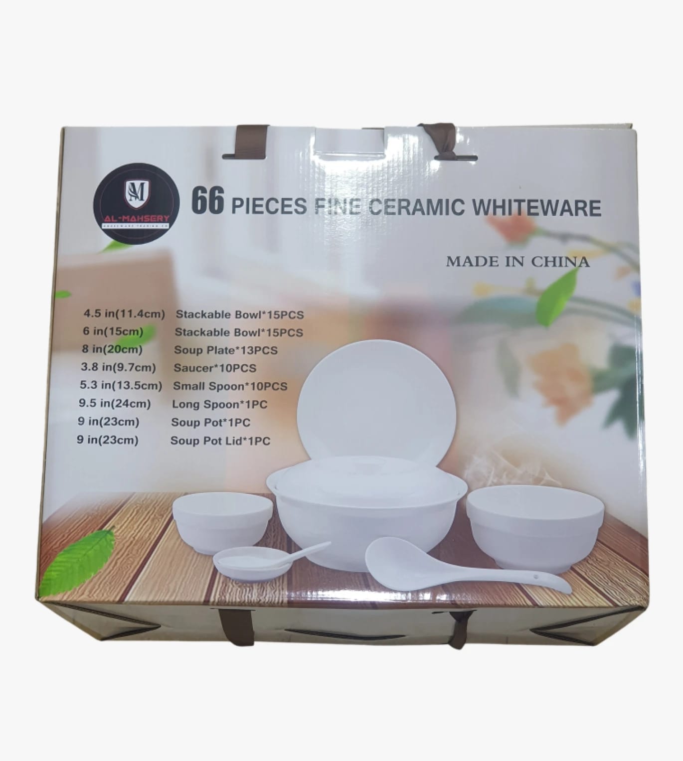 Al-Mahsery Elegant Fine Whiteware Ceramic Dinner Set Luxurious Design for Home Dining Collections