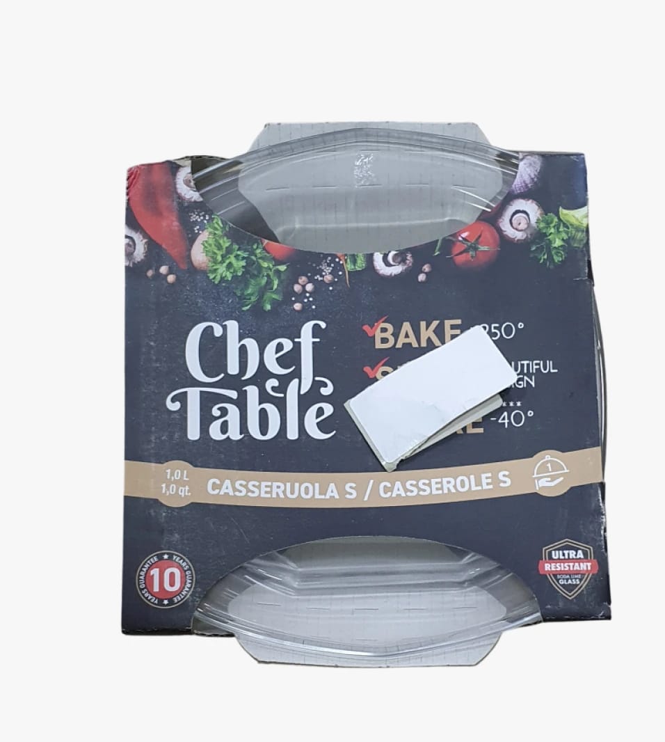 Chef Table 1L Casserole Dish Stylishly Designed for Baking Enthusiasts Seeking Durable and Modern Cookware