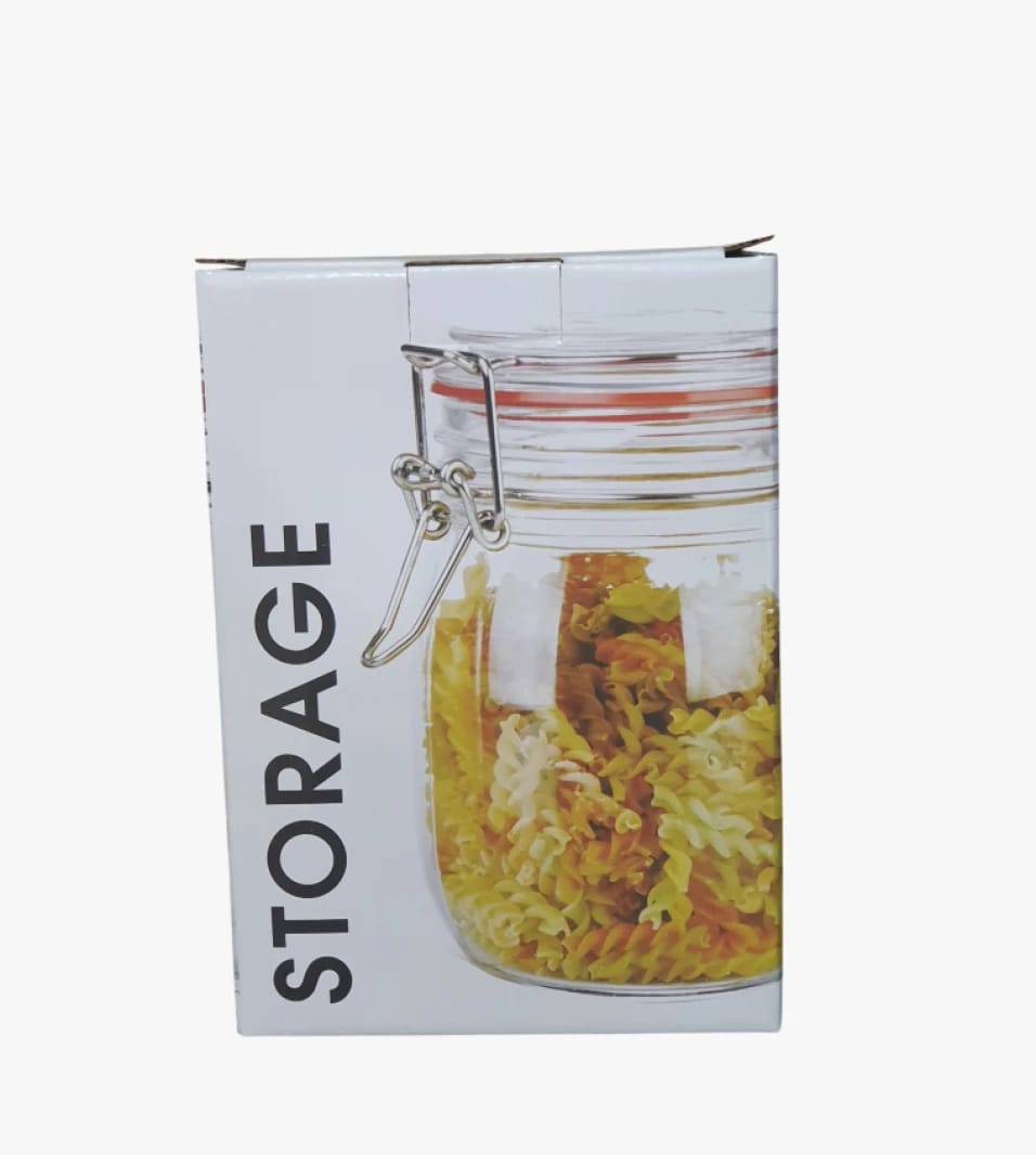 800ml Glass Storage Jar with Modern Design for Home Kitchen Use, Perfect for Dry Food and Ingredients Storage.