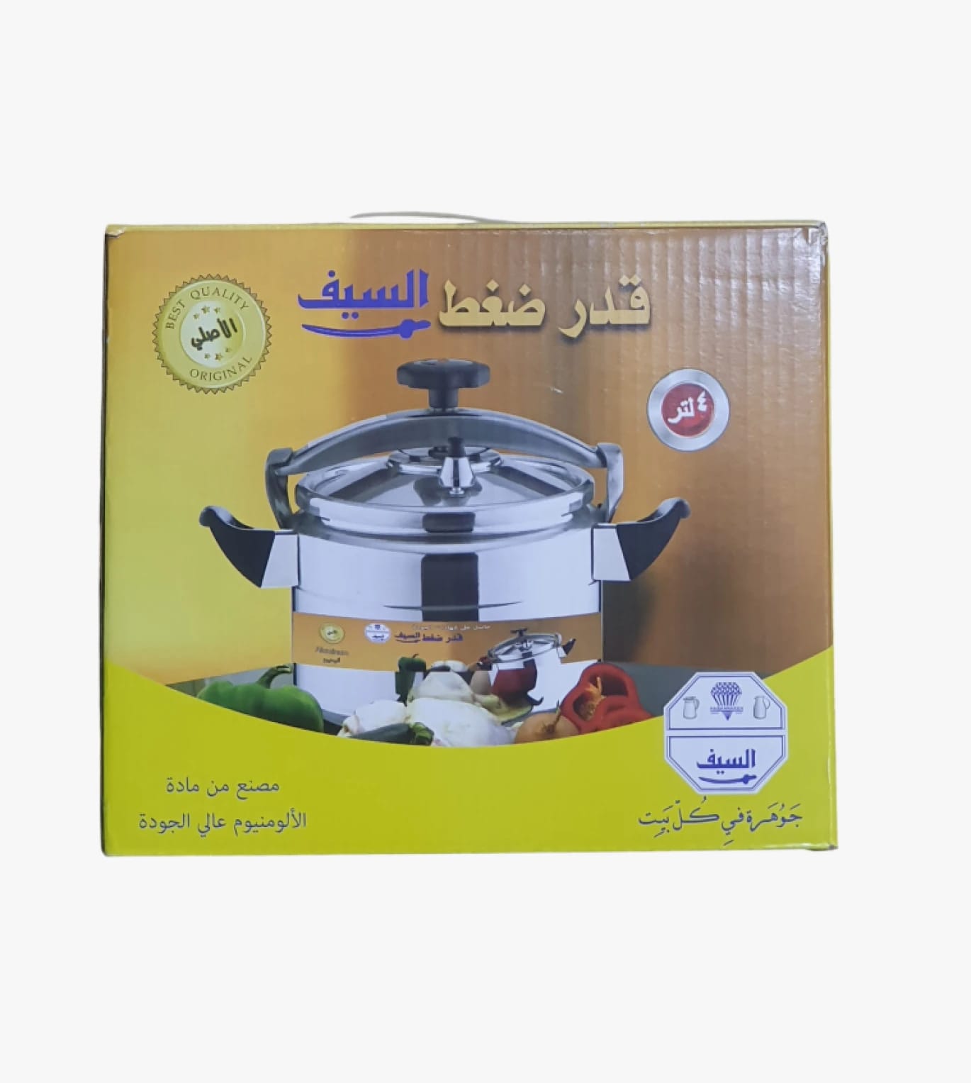 Alsaif Premium Pressure Cooker for Quick and Safe Cooking with 4L Capacity for Modern Kitchens
