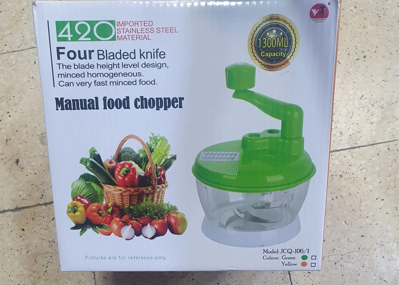 Manual Food Chopper 420 Stainless Steel Blades for Kitchen Enthusiasts for Faster and More Efficient Chopping