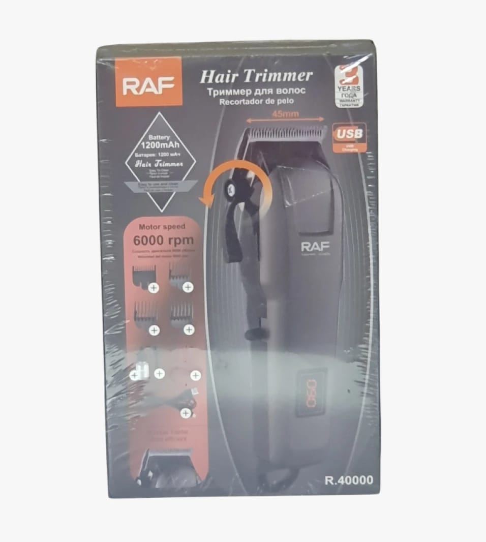 RAF Multifunctional Cordless Hair Clipper with Complete Attachments for Professional Hair Styling and Trimming