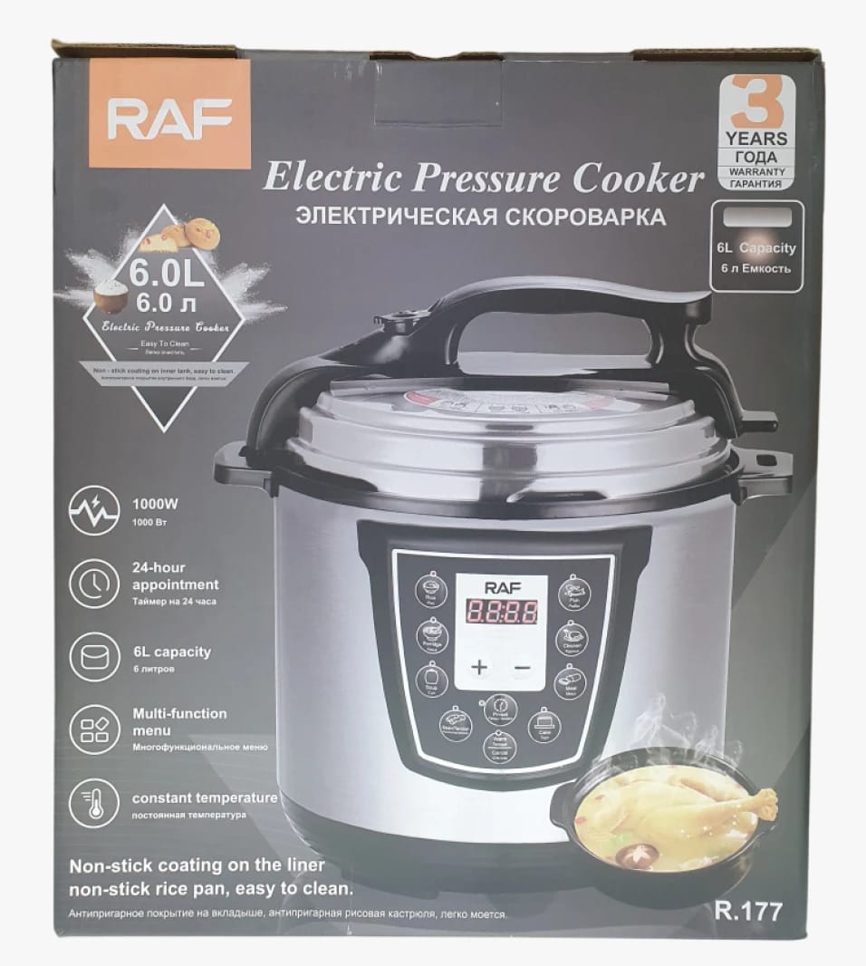 RAF Electric Pressure Cooker with Multi-Function Design for Quick and Efficient Cooking for Healthy Food Enthusiasts