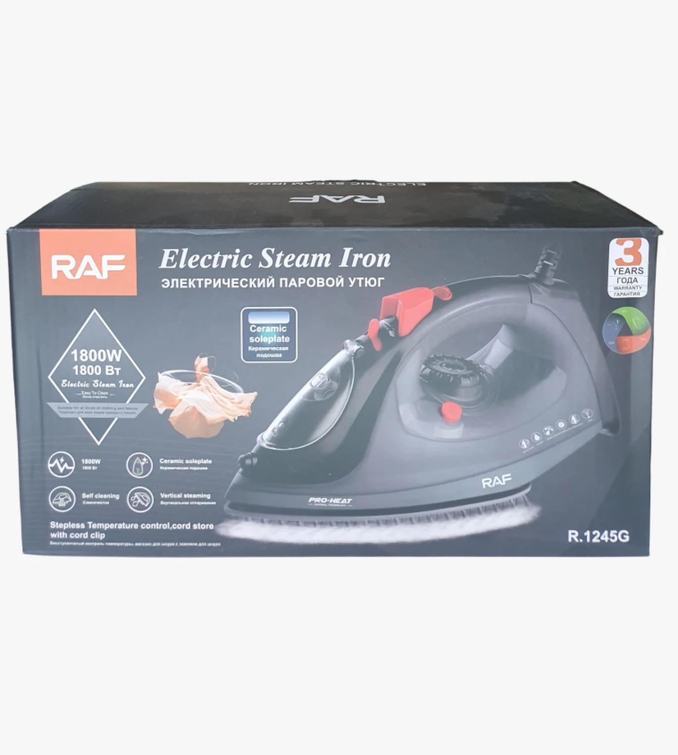 RAF Electric Steam Iron with Advanced Design and Ceramic Soleplate for Fashion and Function Enthusiasts