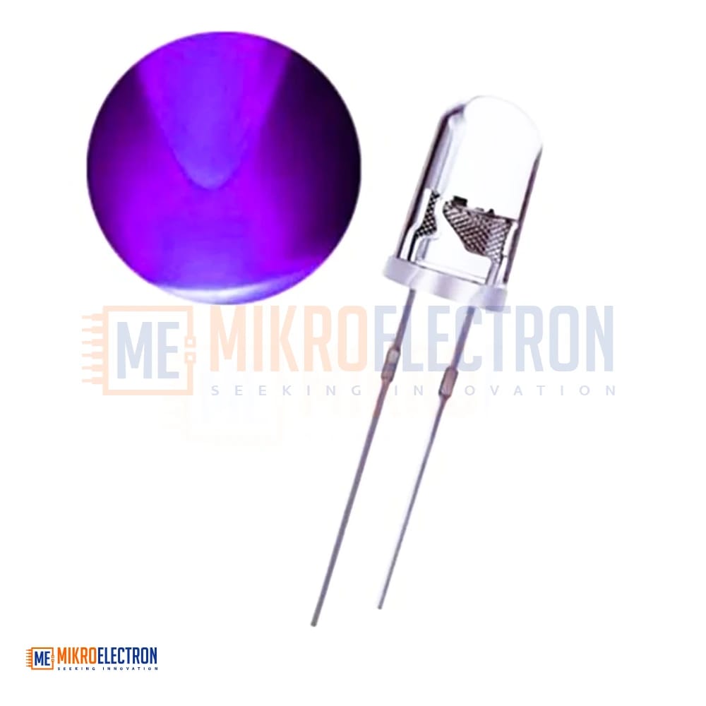18mm Leg Water Clear LED 5MM Purple (1pcs)