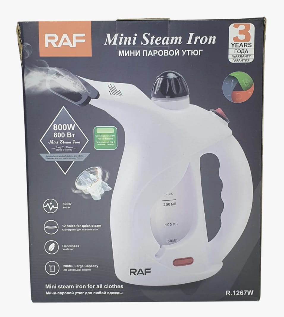RAF Mini Steam Iron with Efficient Design for All Ages Seeking Convenient Clothes Care