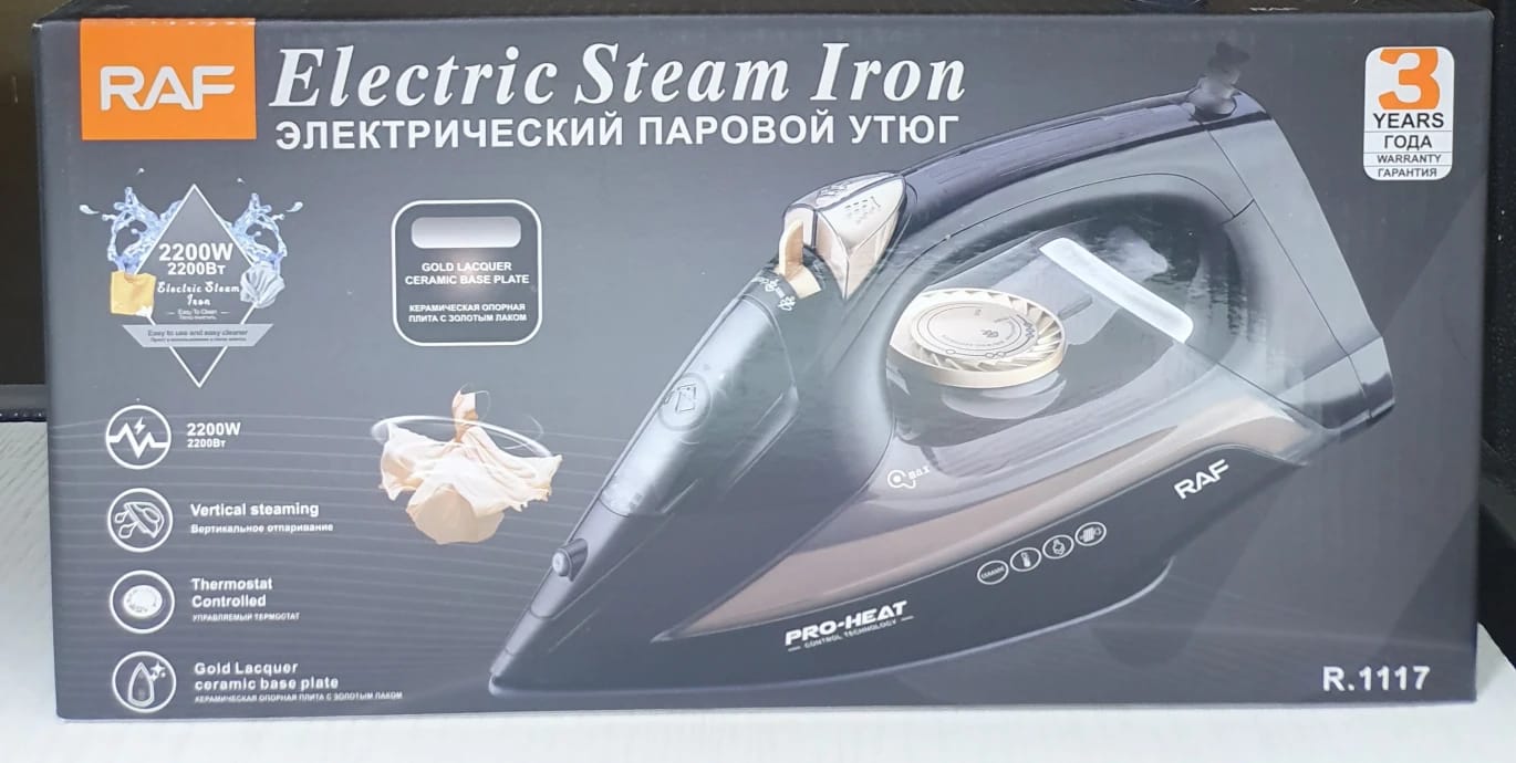 RAF Electric Steam Iron with Ceramic Plate and Adjustable Thermostat for Users Seeking Excellent Performance