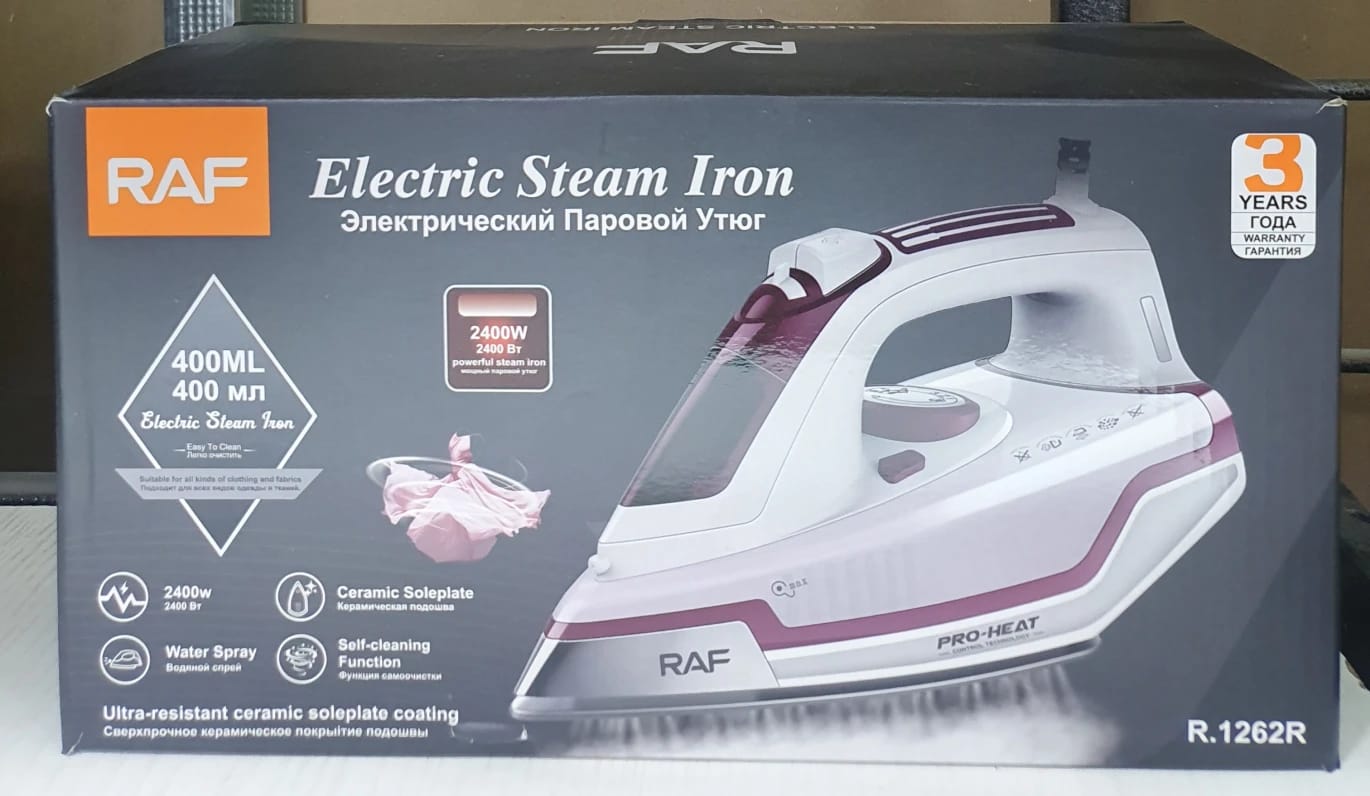 RAF Electric Steam Iron Multi-Function Modern Design Perfect for All Types of Users