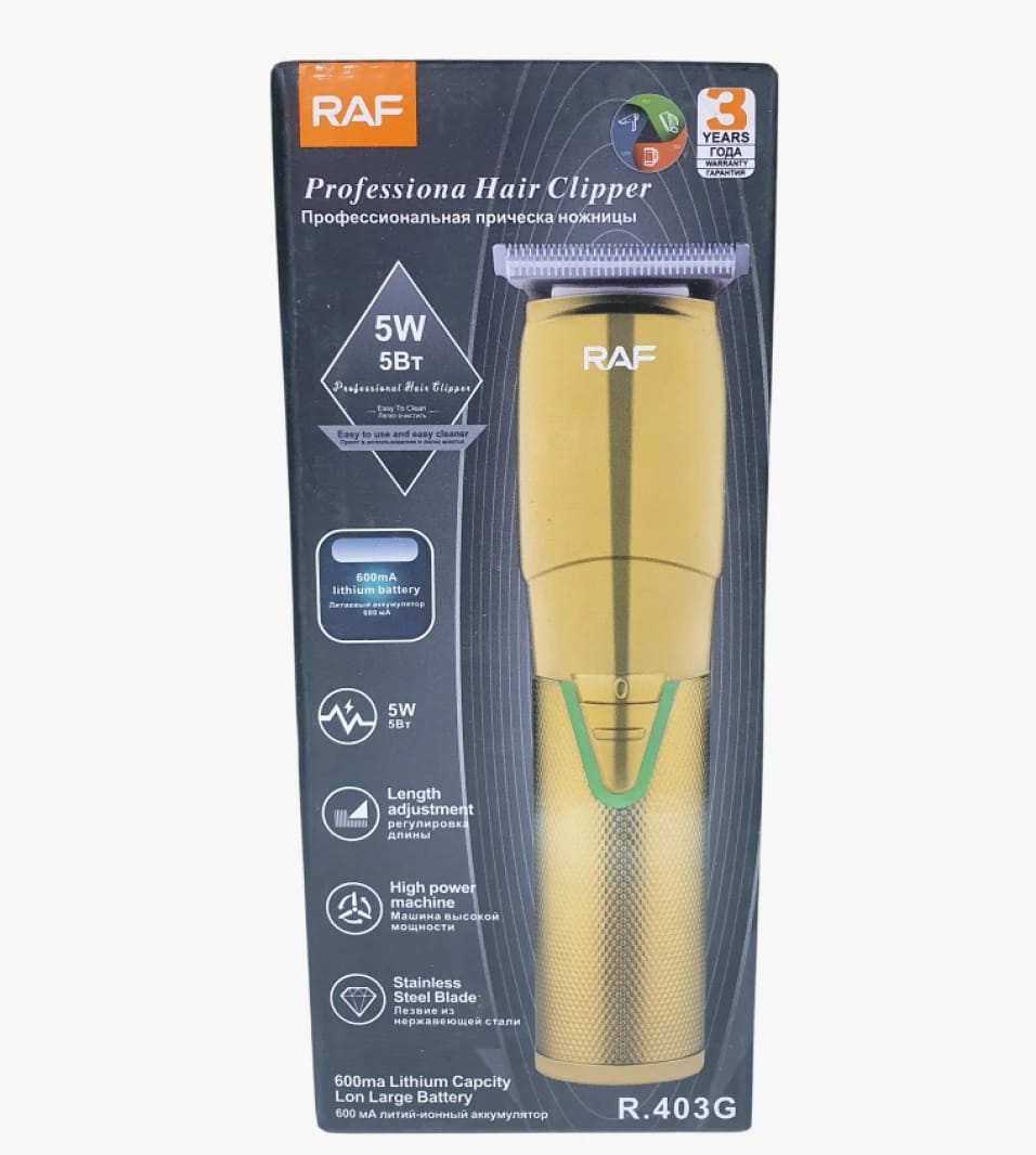 RAF Professional Hair Clipper Gold Design for Personal Care and Expert Grooming