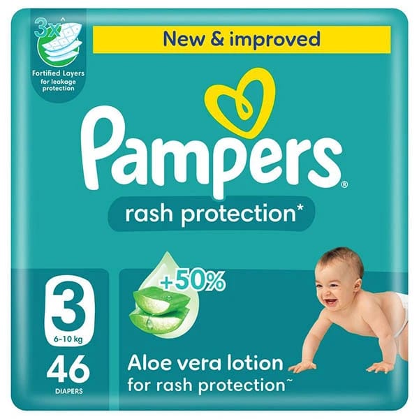 فوط اطفال  Pampers Diapers Size (3) 6-10 kg 46 Diapers