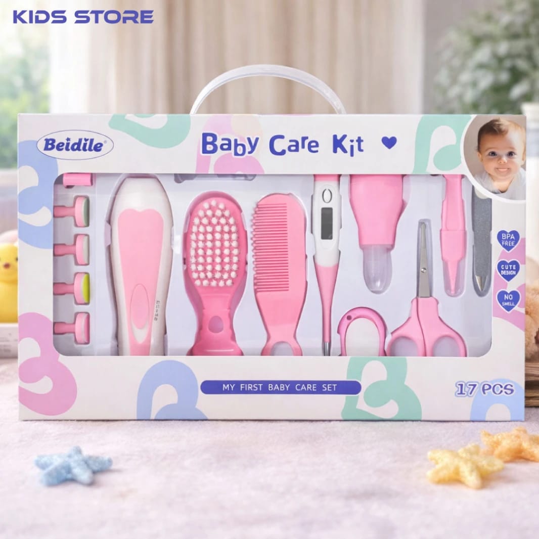 مجموعة العناية بالطفل 17 قطعة مع مبرد أظافر كهربائي | من 0 إلى 12 شهر – KIDS STORE