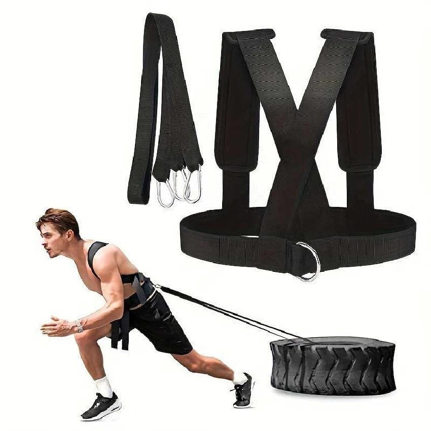Weight Training Belt Sled Harness Adjustable Running Resistance Strap
