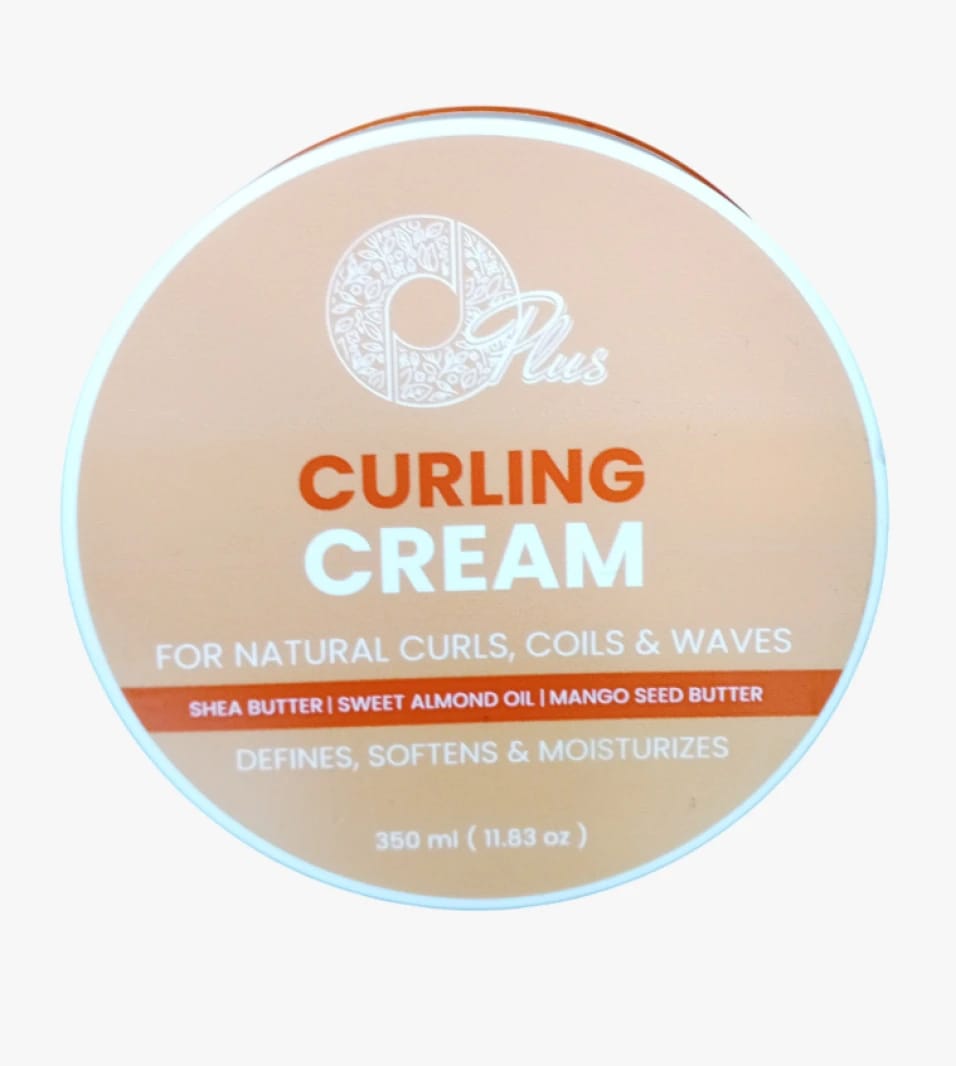 Plus Curling Cream for Shaping Curls with Natural Oils Formula for Curly Hair and Natural Waves, Moisturizing Care.
