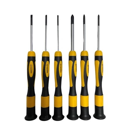 Yellow-Black Screwdriver Set - 6 Pieces