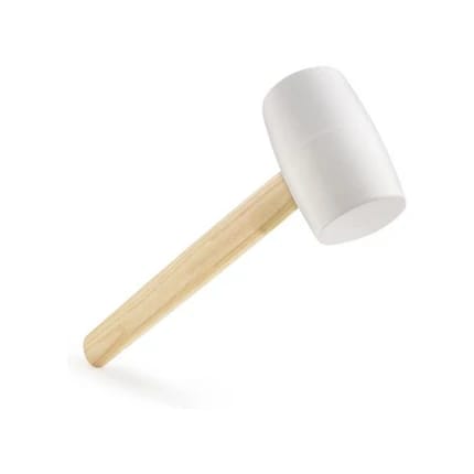 Rubber Hammer with 12 Inch Wooden Handle