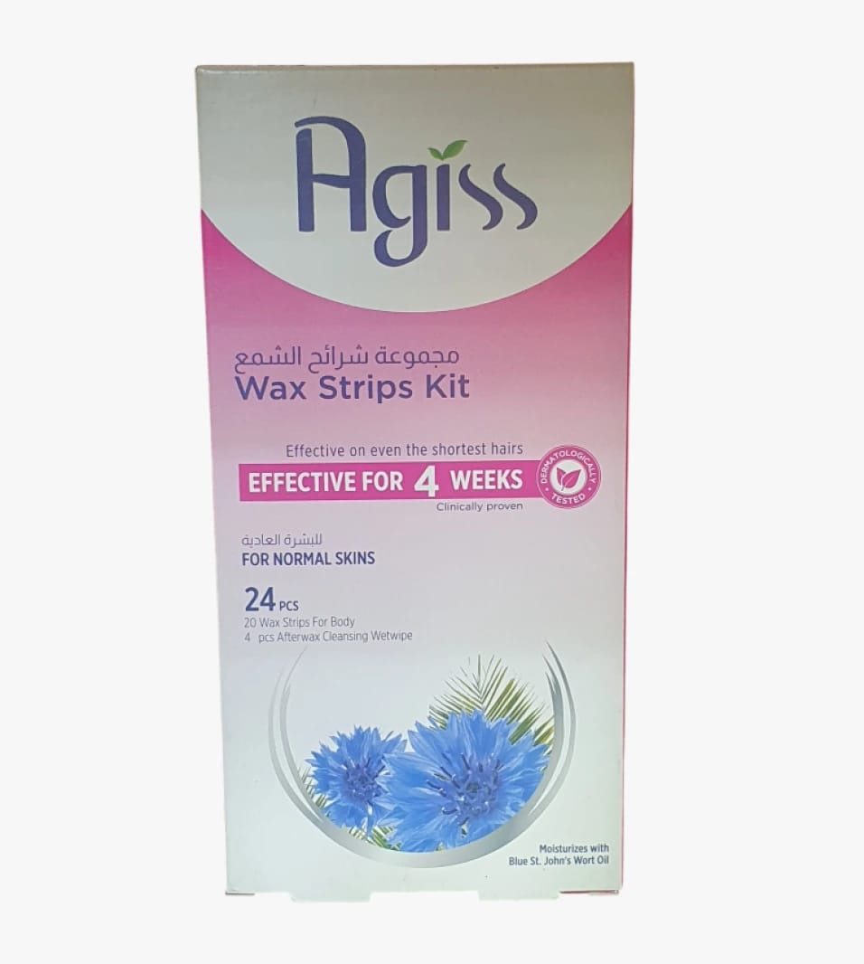 Agiss Wax Strips Kit for Hair Removal, Effective Design for Normal Skin, Perfect for Women Seeking Smoothness and Convenience