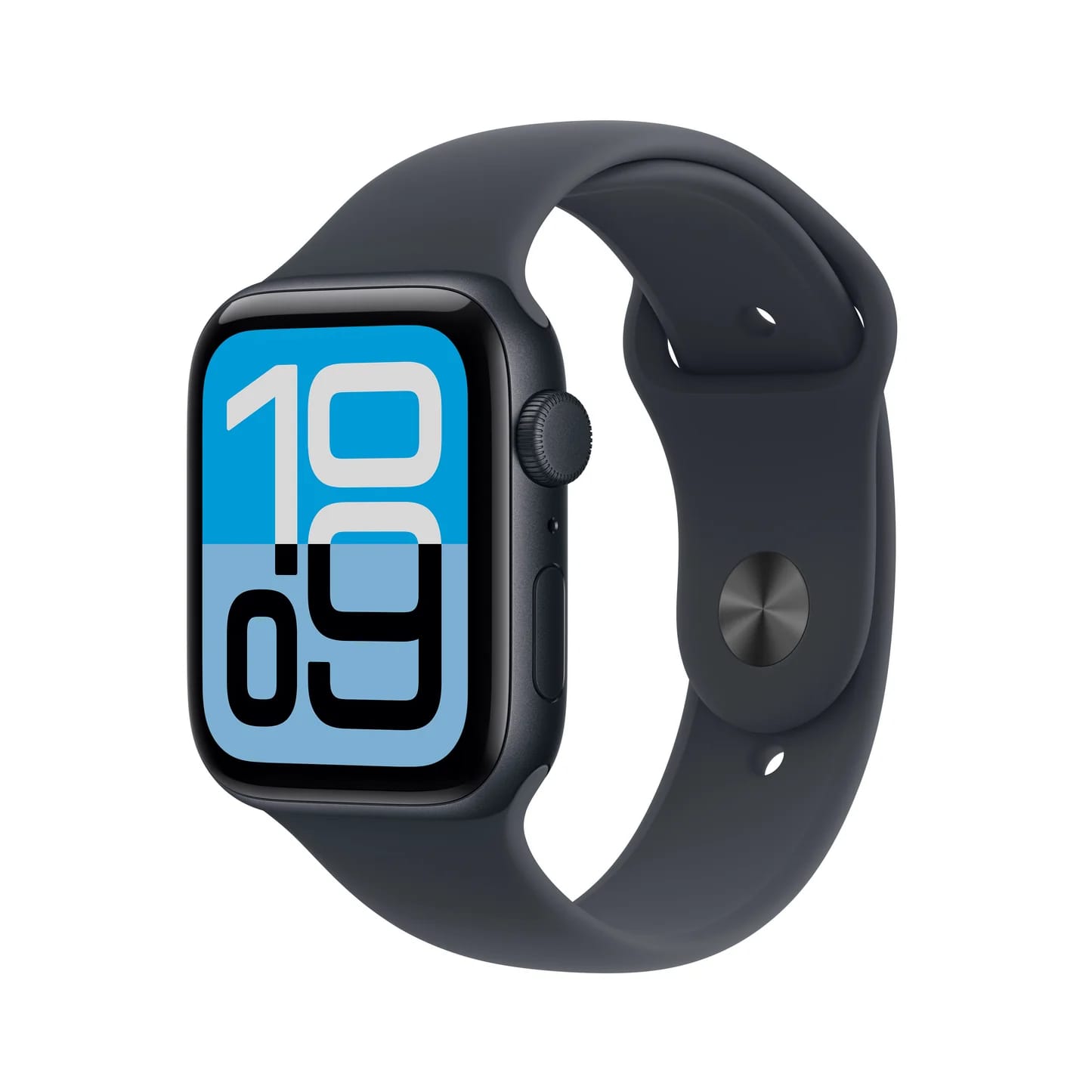 Apple Watch SE 3 GPS 44mm Aluminum Black Case with Black Sport Band Size Medium/ Small