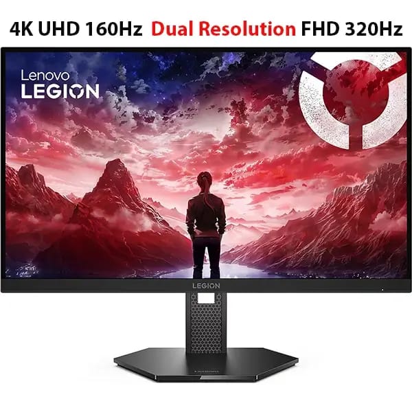 شاشة الألعاب لينوفو ليجيون 27U-10 مقاس 27 بوصة بدقة 4K وتردد 160 هرتز ودقة FHD وتردد 320 هرتز