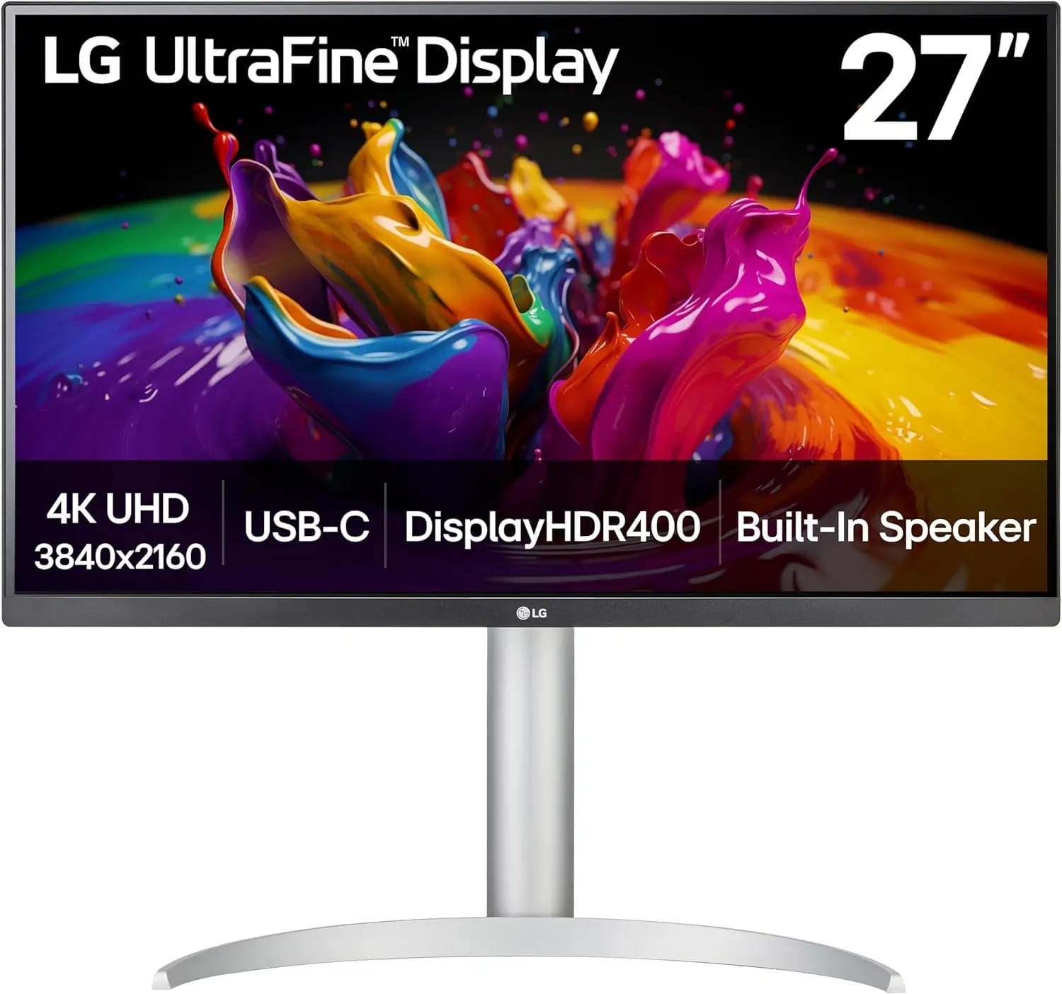 LG 27UP850K-W 27-inch Ultrafine 4K UHD IPS Monitor 60Hz 5ms HDR400