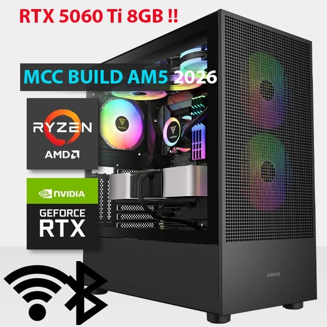 MCC AM5-26 - MIDAS Gaming PC Build with AMD Ryzen 7 9700X and ASUS Prime GeForce RTX 5060 Ti