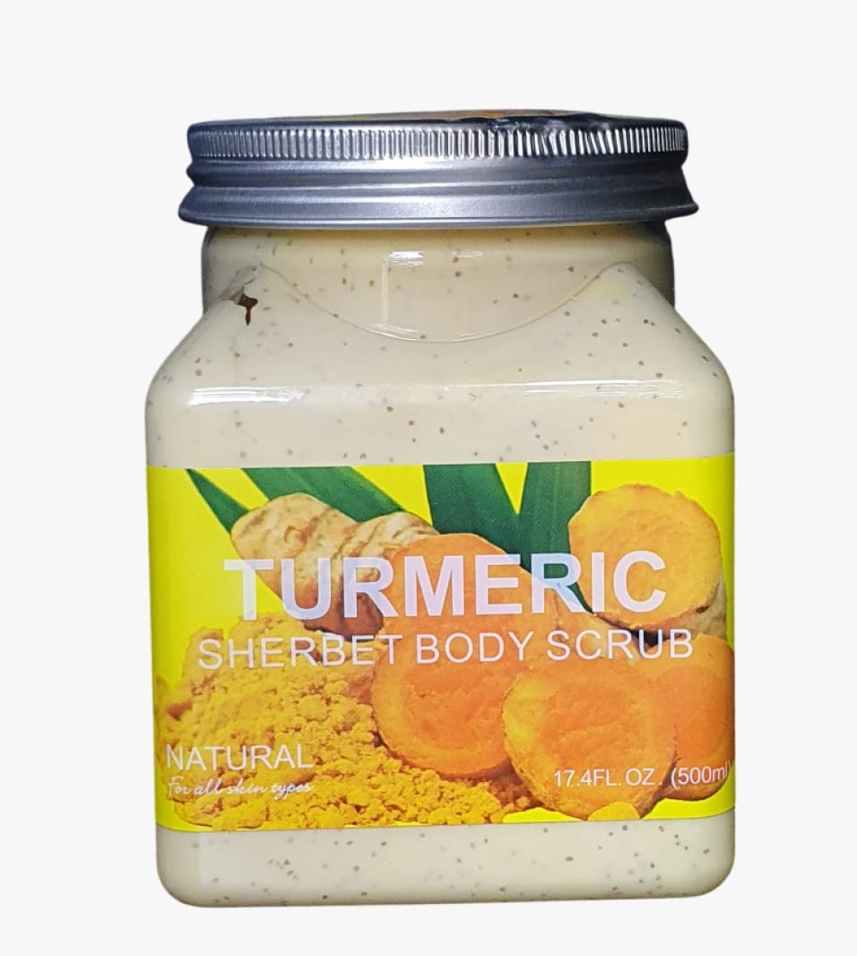 Turmeric Sherbet Body Scrub with Natural Extracts for Luxurious Skin Care for All Skin Types by Wokali