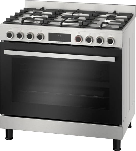 Bosch HIZ5G7W51S Serie 8 Freestanding Gas Cooker 90 cm 125L Stainless Steel | Hybrid Cooking