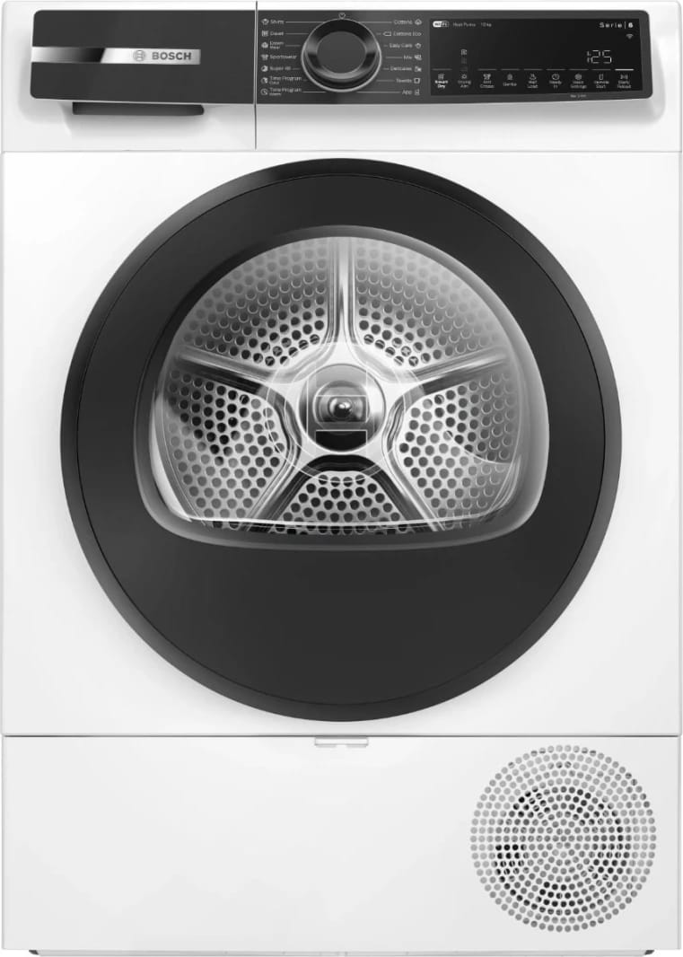 Bosch WQK25200ME 10KG Heat Pump Tumble Dryer with Wi-Fi, Series 6, A++, White