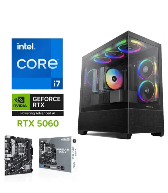 GAMING PC Intel Core i7-14700F // RTX 5060 8GB GDDR7 OC // 16GB RAM DDR4 - Custom Build