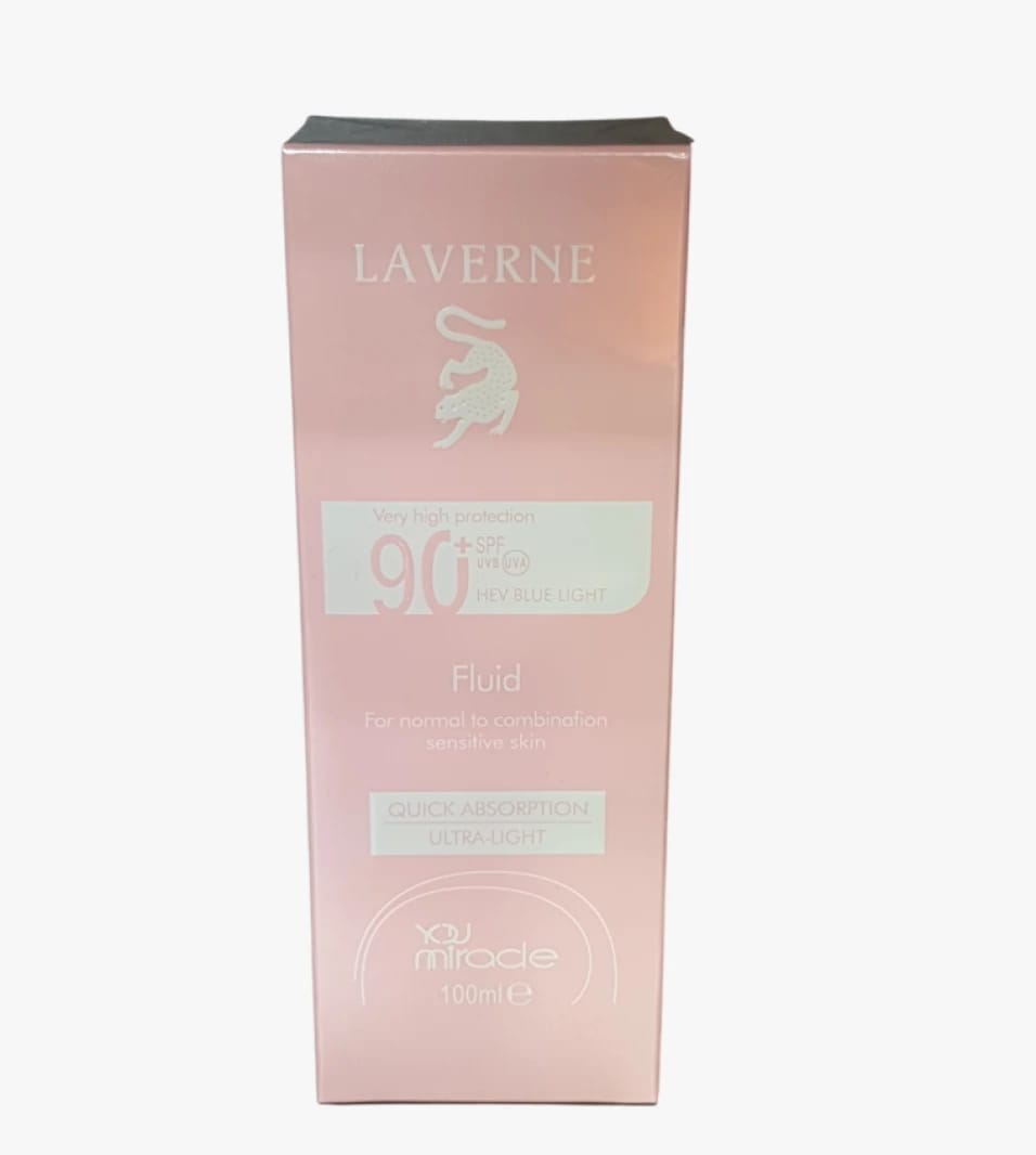 Laverne Sunscreen Cream 90+ High Protection with Fluid Design for All Skin Types