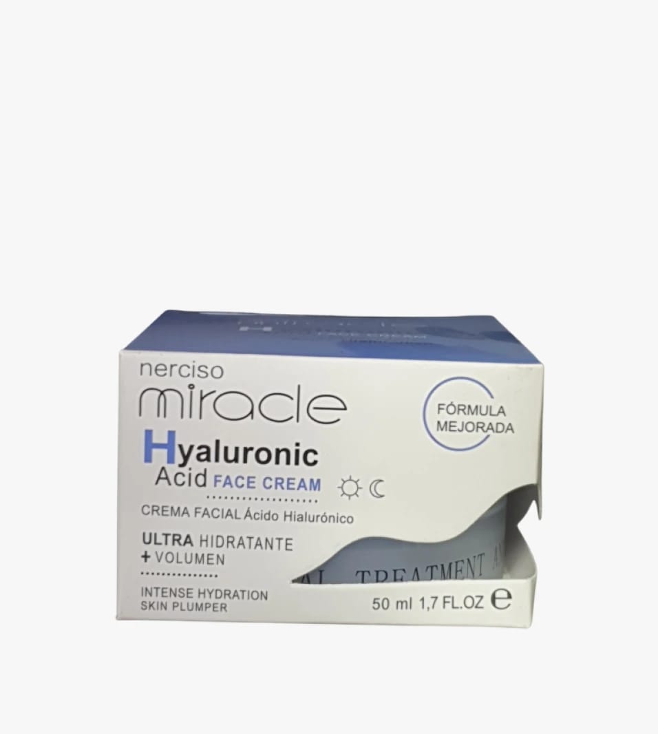 Nerciso Miracle Hyaluronic Face Cream Designed for Dry and Sensitive Skin, Offering Enhanced Hydration and Radiance