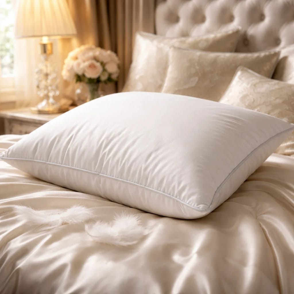 Natural Feather Pillow Cotton Cover 1500g