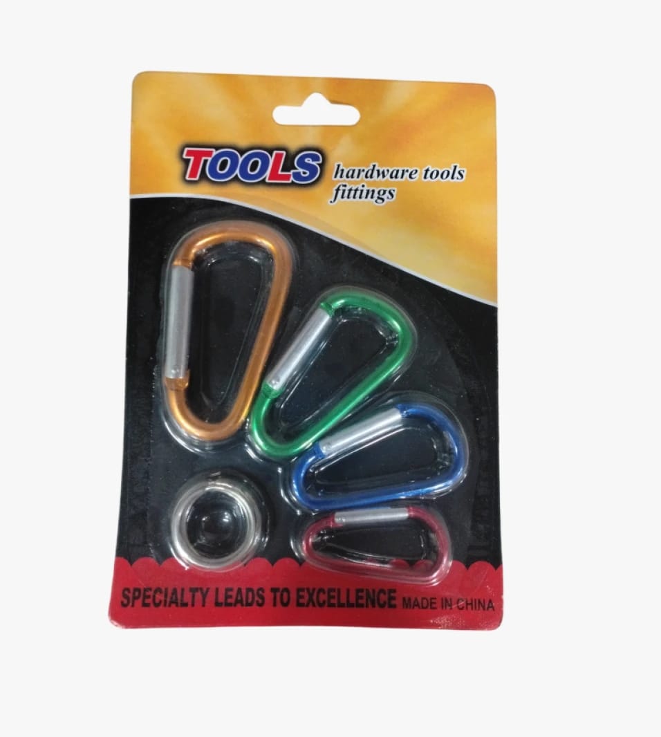 Metal Carabiner Set for Sturdy Clamping and Security, Ideal for Camping and Climbing Adventures