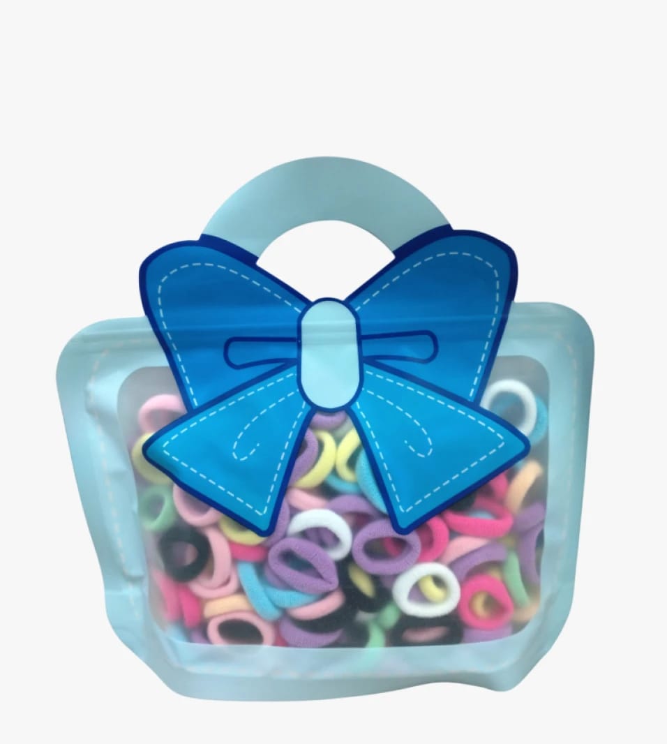 Blue Bow Tie Brand Hair Accessories Set for Women and Girls with Multi-Colored Elegant Design for Daily Use and Occasions