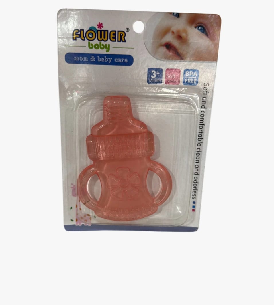 Flower Baby Pacifier for Pain Relief and Safe Flexible Bottle for Infants, a Colorful Design for Babies 3 Months and Older
