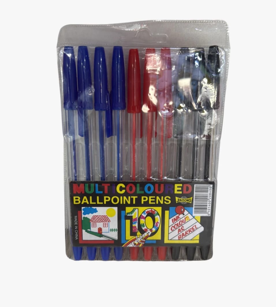 Full Set of Jindong Multicoloured Ballpoint Pens with Elegant Design for Professionals and Students Who Require High Productivity