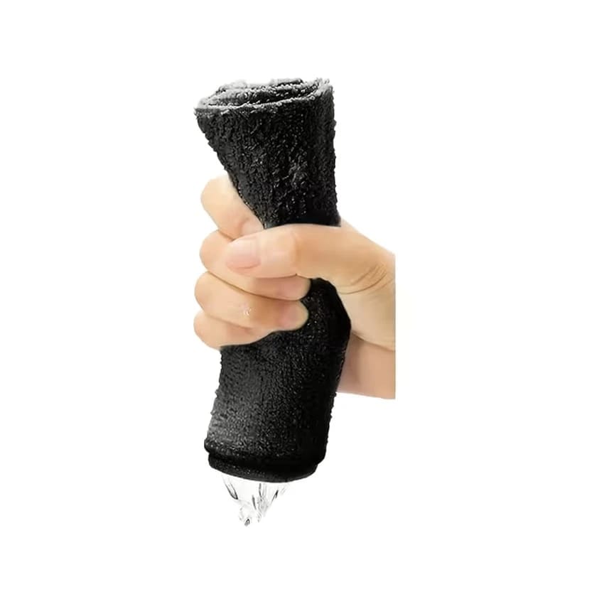 Super Soft Microfiber Cleaning Cloths - Black, Car Detailing and Household Use