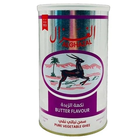 السمن النباتي الغزال بنكهة الزبدة 1 لتر