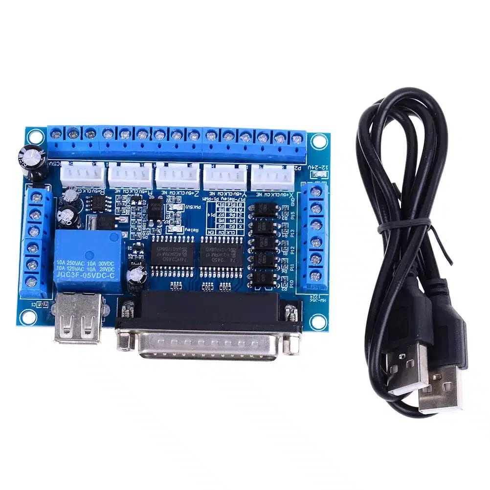 لوحة MACH3 5 Axis CNC Breakout Board لمحرك السائر (أزرق)