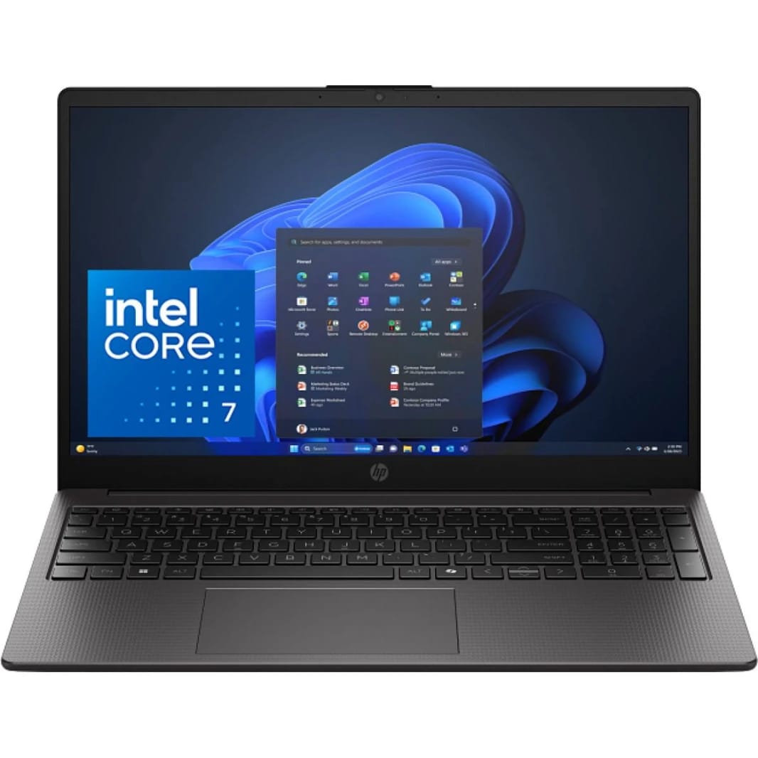Laptop HP Business 250R G10 Notebook (D36CLAT), Intel Core 7 150U 10 Cores Up to 5.4GHz, 16GB DDR5 (Customized), 512GB M.2 SSD, 15.6 inch, Wi-Fi 6, Bluetooth 5.4, SuperSpeed USB - Dark Ash Silver