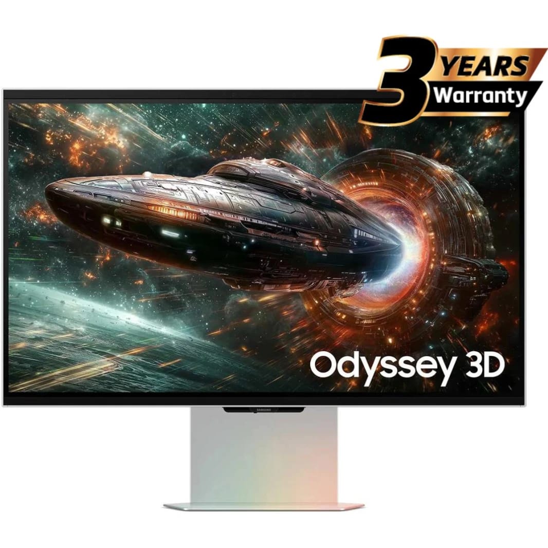 Samsung Odyssey 3D 27" Flat Monitor 4K 165Hz, 1ms, IPS, HDR10+, Eye-Tracking (Mercury Silver)