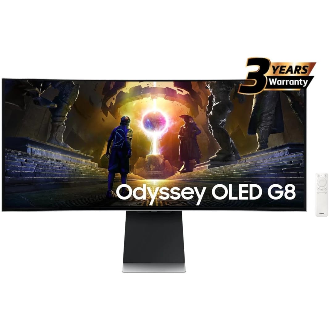 Samsung Odyssey OLED G8 Smart (DG852) 34" 3K UWQHD Curved, 175Hz, 0.03ms, QD-OLED, HDR10+, G-Sync, Adaptive Sound Pro
