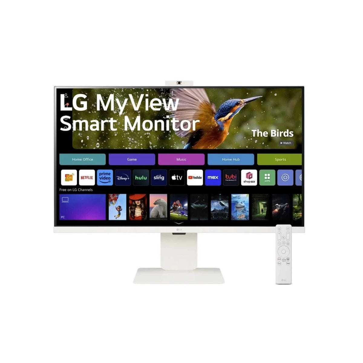 شاشة إل جي 32SR50F-W FHD IPS الذكية مع webOS ومكبرات صوت مدمجة