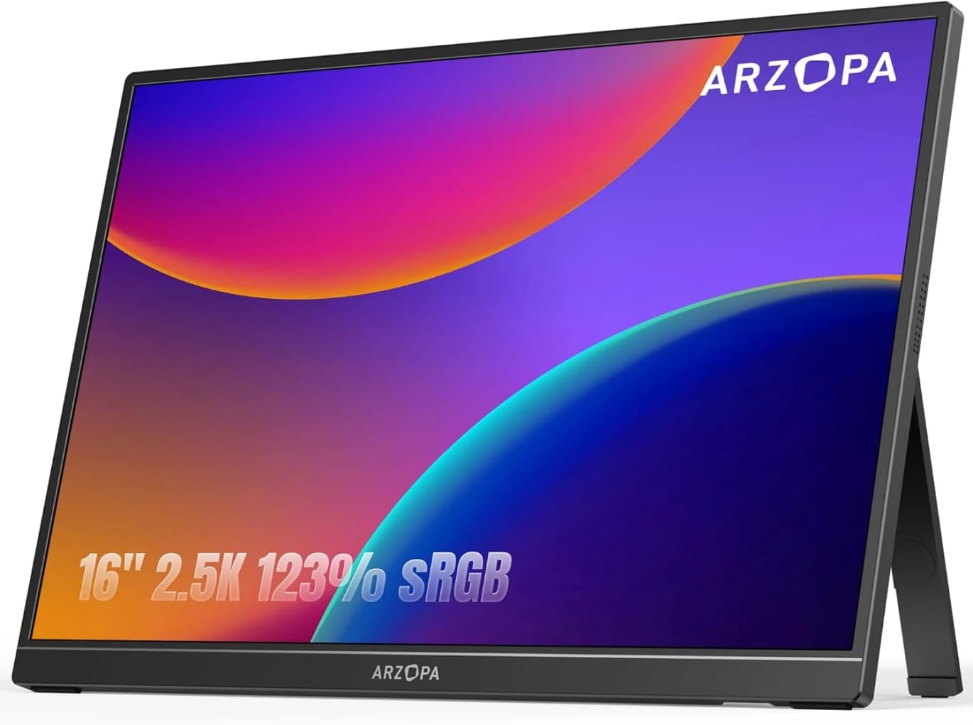 شاشة محمولة Arzopa Z1RC | بحجم 16 بوصة ودقة 2.5K مع سطوع 500 نيتس و8 بت