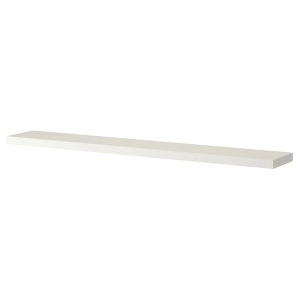 Wall shelf, white, 190x26 cm