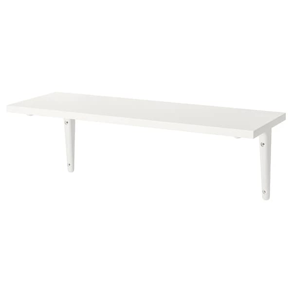 Wall shelf, white/white, 59x20 cm
