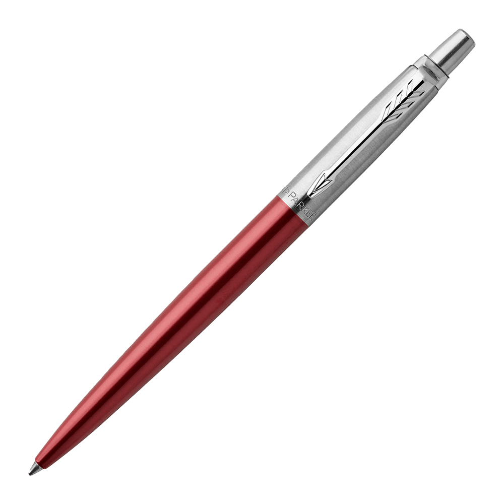 NEW Parker Jotter Premium Colored Stainless Steel Body CT Ballpoint Pen - Kensington Red